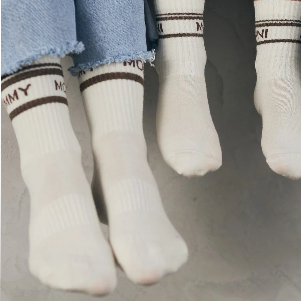 Famvibes Wollsocken für Erwachsene 'Mommy' Taupe