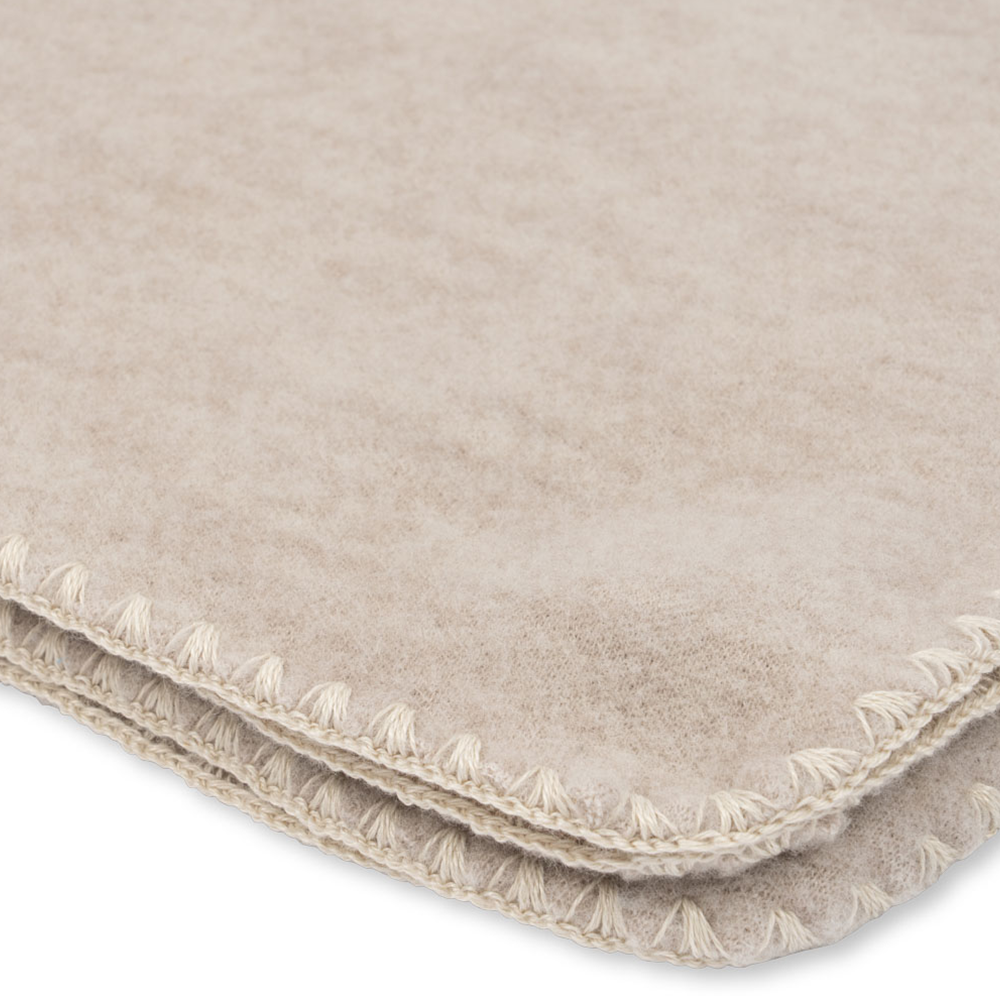 Fanga Fontana Wollfleece Babydecke 'Erba' Oatmeal Melange