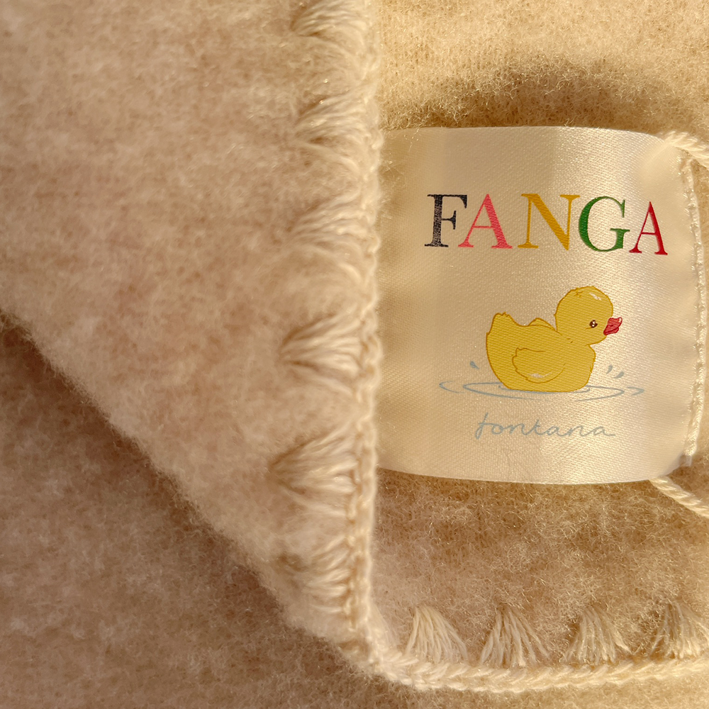 Fanga Fontana Wollfleece Babydecke 'Erba' Oatmeal Melange