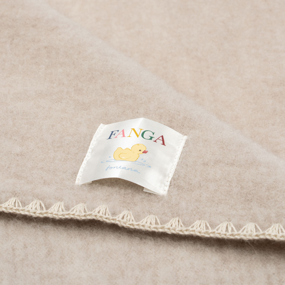 Fanga Fontana Wollfleece Babydecke 'Erba' Oatmeal Melange