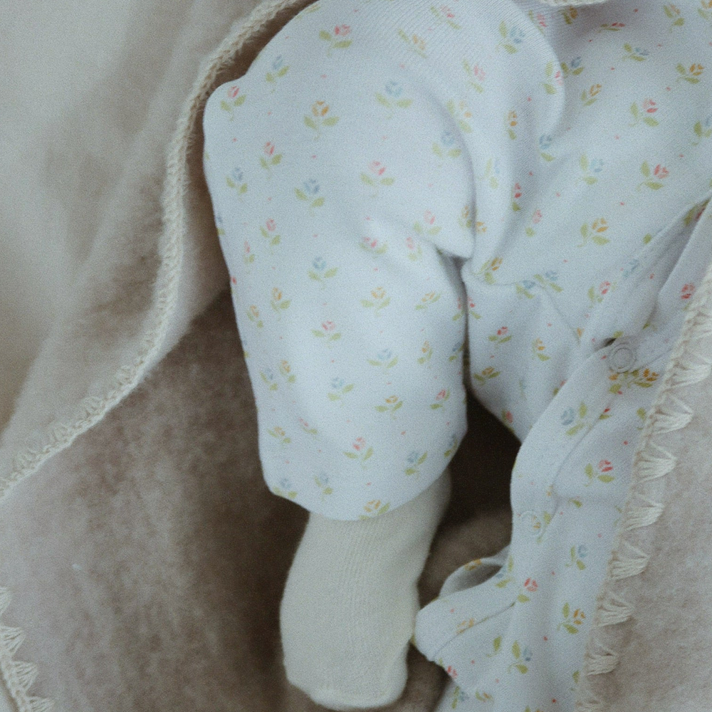 Fanga Fontana Wollfleece Babydecke 'Erba' Oatmeal Melange