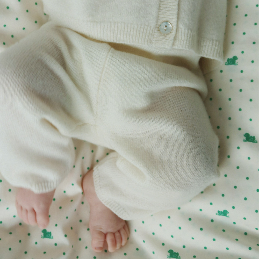 Fanga Fontana Leggings aus Wolle &#39;Savora&#39; Antique White