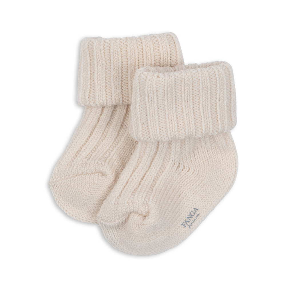 Fanga Fontana Baby Stricksocken  'Lana' Off White Melange