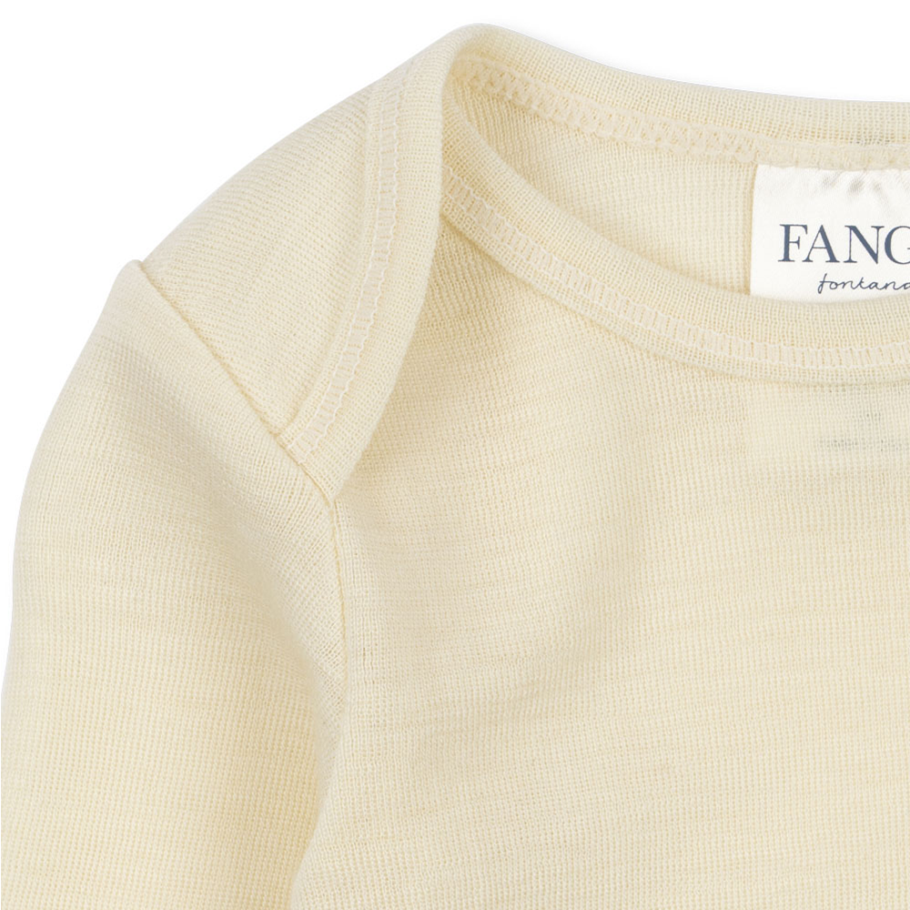 Fanga Fontana Body aus Merinowolle &#39;Erba&#39; Beige Melange