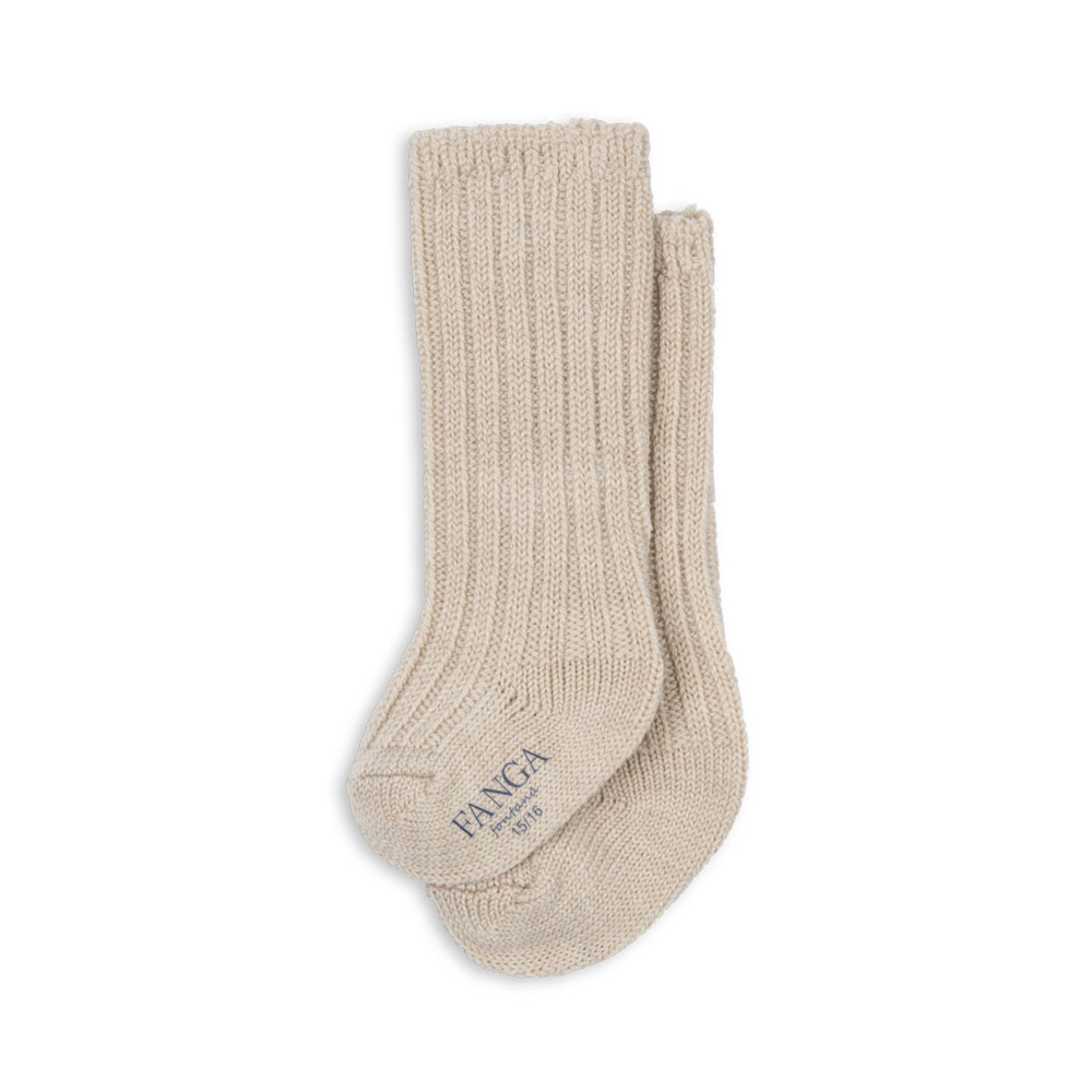 Fanga Fontana Baby Stricksocken  &#39;Lana&#39; Sand
