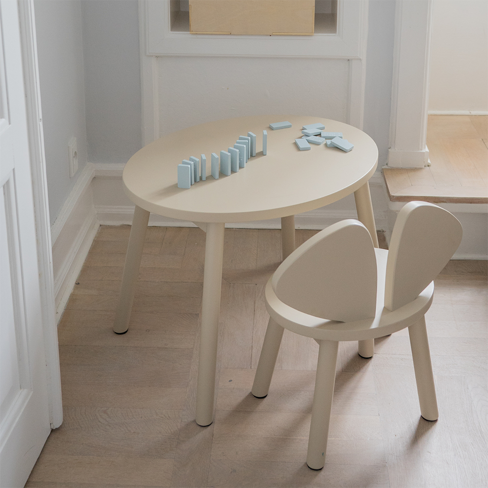 Nofred Kinderstuhl und Kindertisch Set 'Maus' Beige
