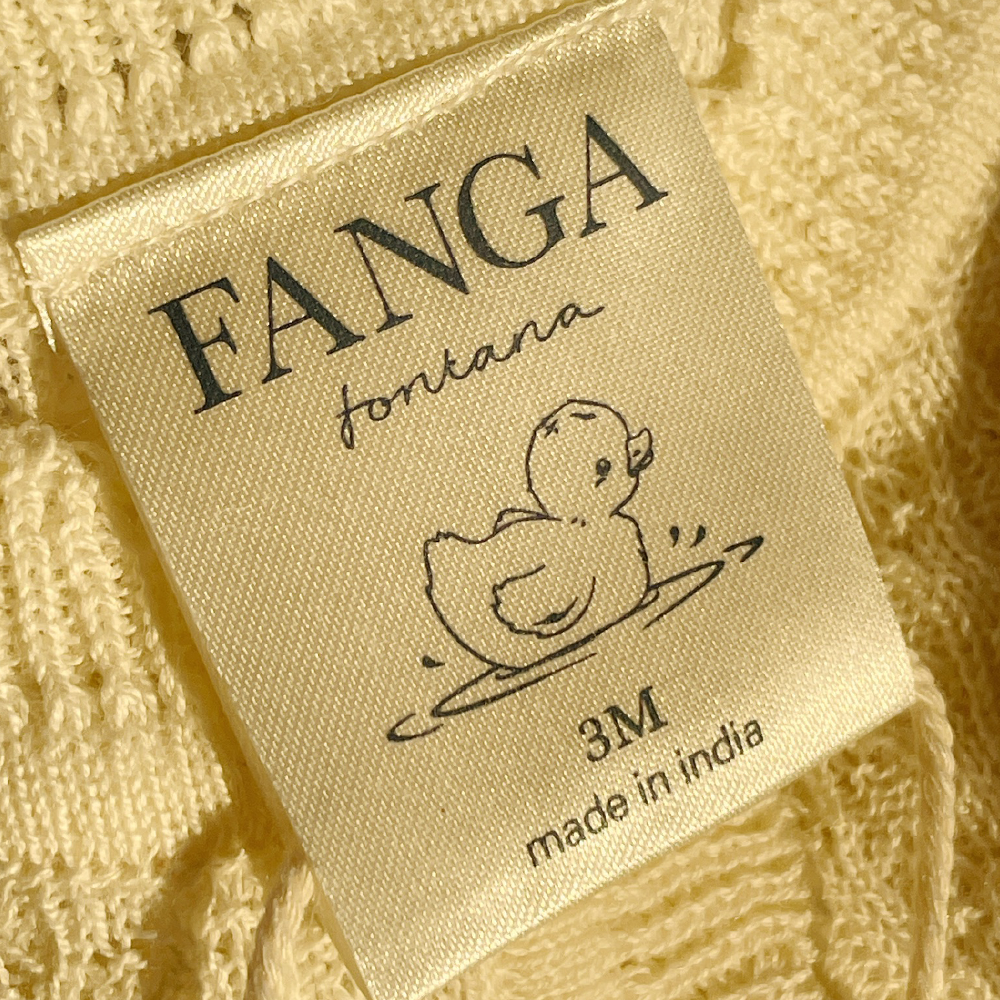 Fanga Fontana Baby Pointelle-Cardigan &#39;Venti&#39; Antique White