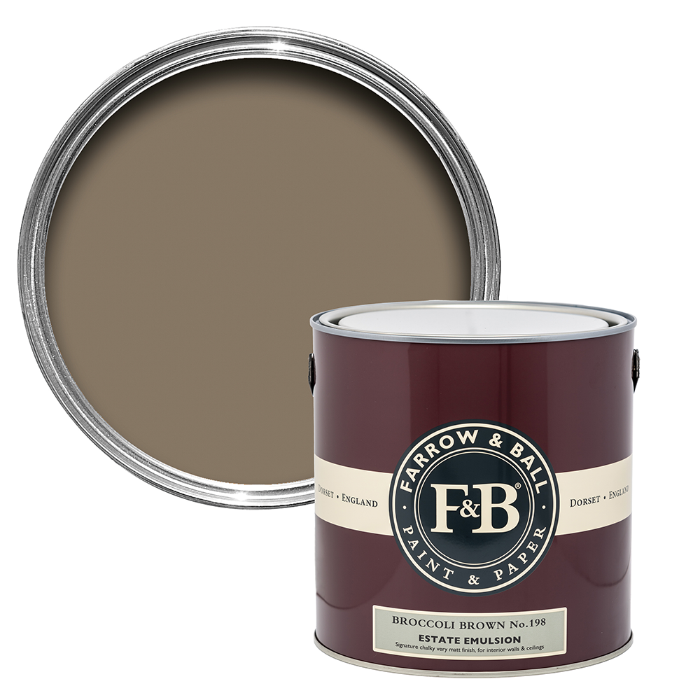 Farrow &amp; Ball  Estate Emulsion  Broccoli Brown 198
