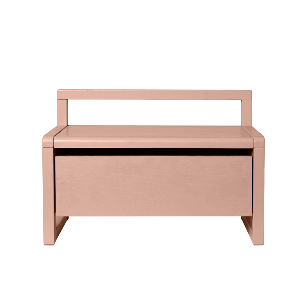 Ferm Living Petite banquette Little Architect avec rangement Rose