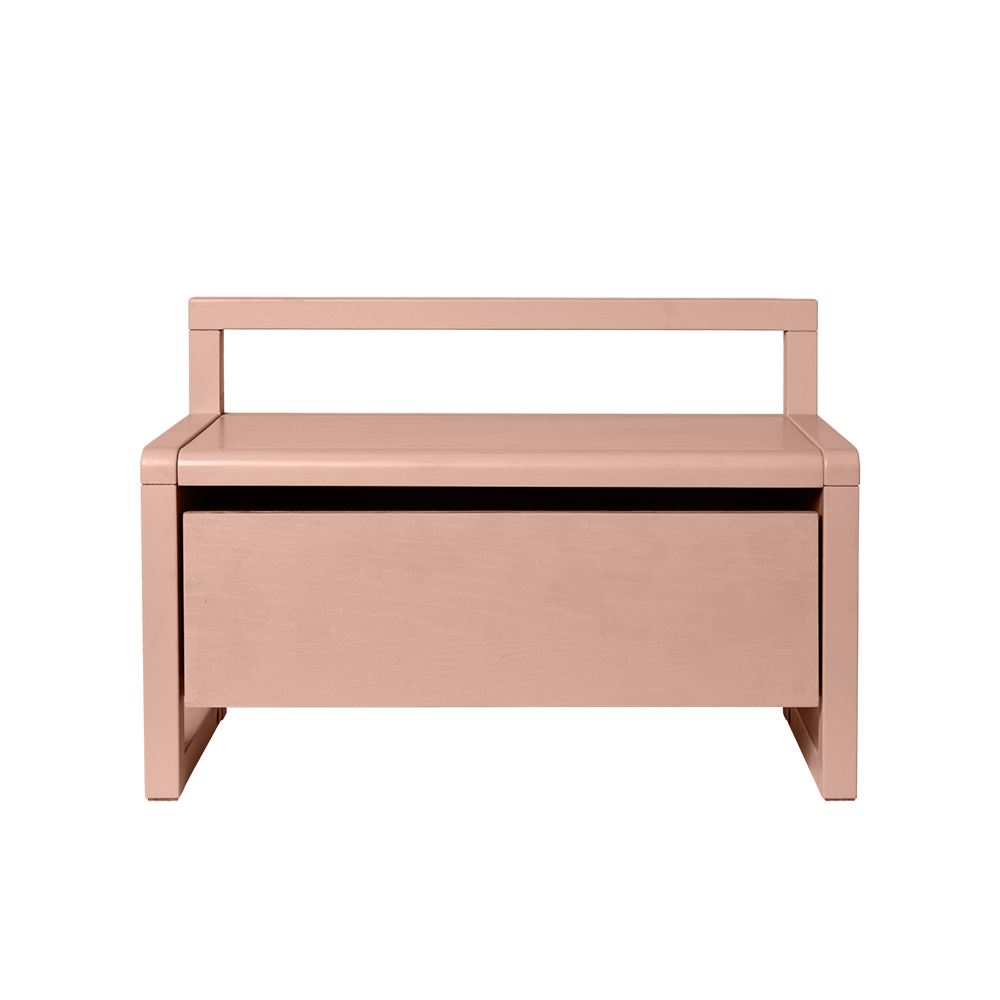 Ferm Living Petite banquette Little Architect avec rangement Rose