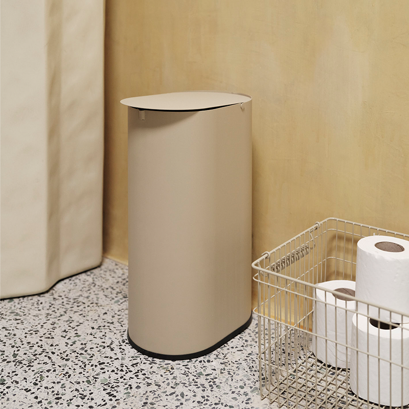 Ferm Living 2er Set Stapelbarer Aufbewahrungskorb &#39;Cala&#39; Cashmere