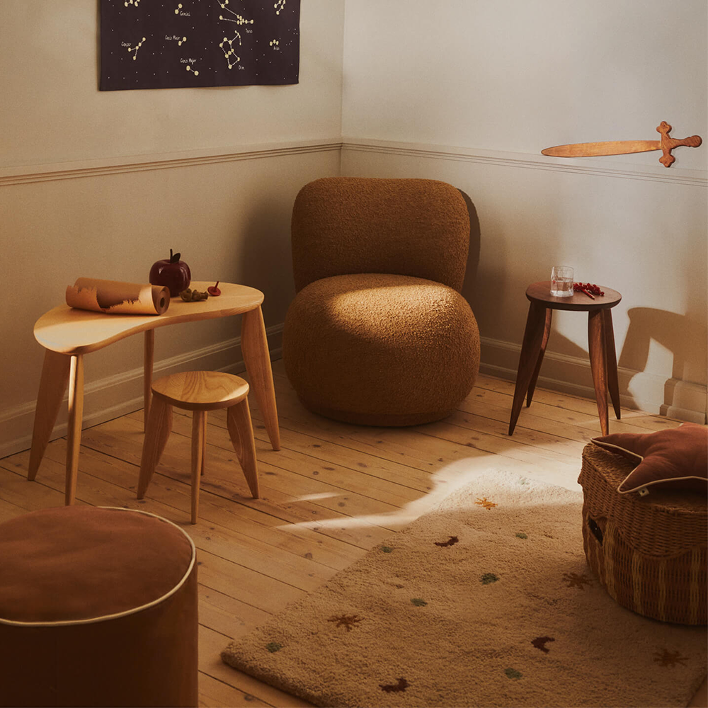 Ferm Living Tabouret pour enfant « Feve » Frêne naturel