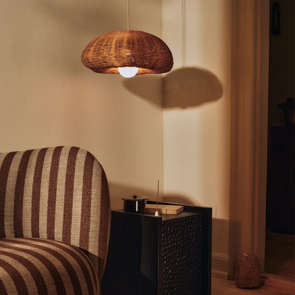 Ferm Living Abat-jour en rotin 'Rivan' Naturel