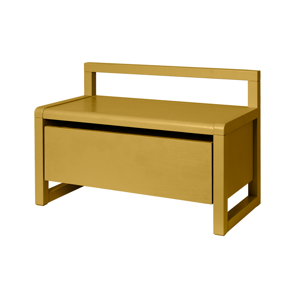 Ferm Living Little Architect Bench with Storage Yellow