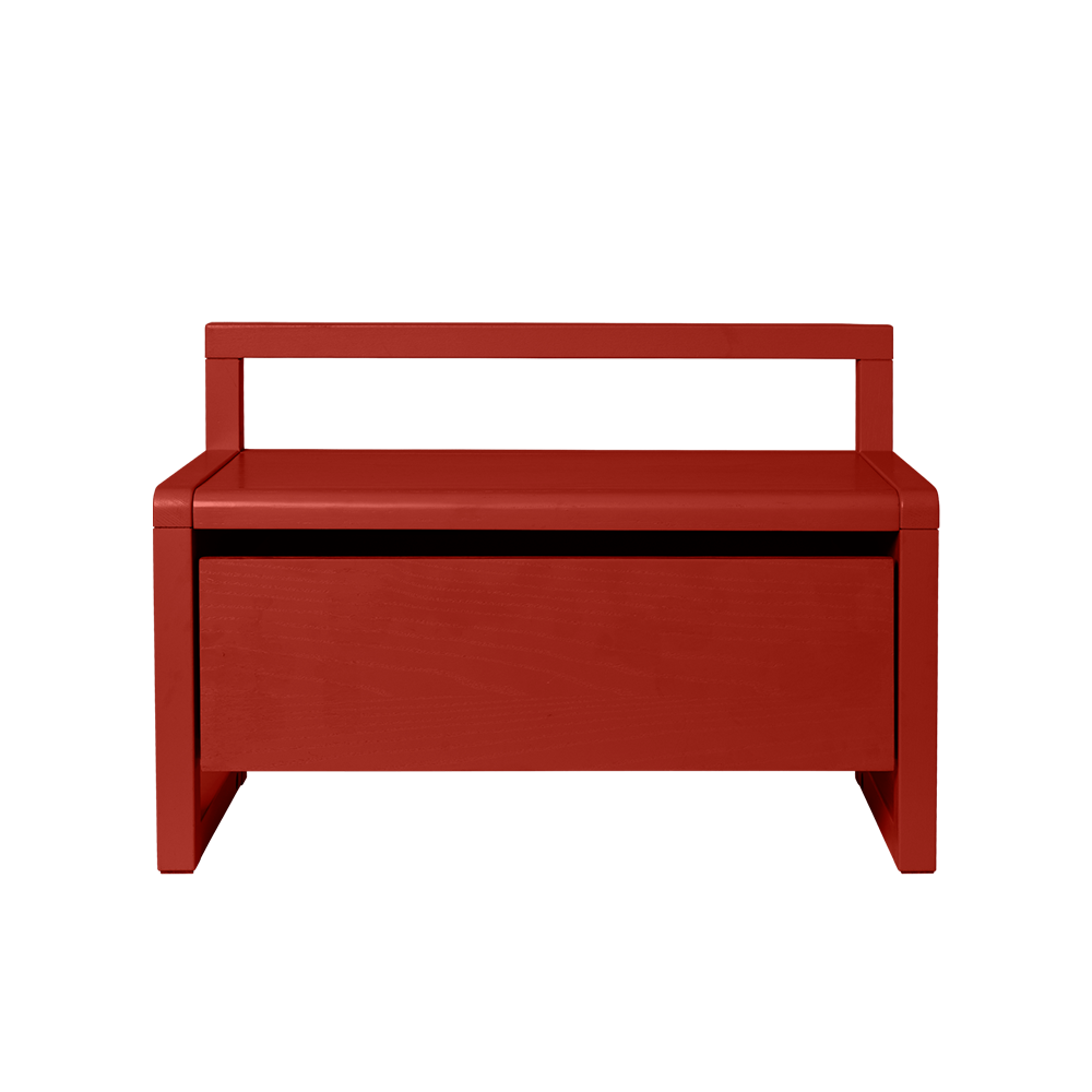 Ferm Living Little Architect Bench with Storage Poppy Red