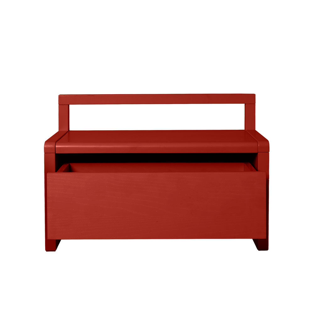 Ferm Living Little Architect Bench with Storage Poppy Red