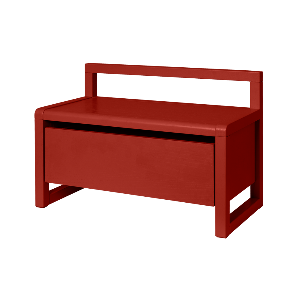 Ferm Living Little Architect Bench with Storage Poppy Red