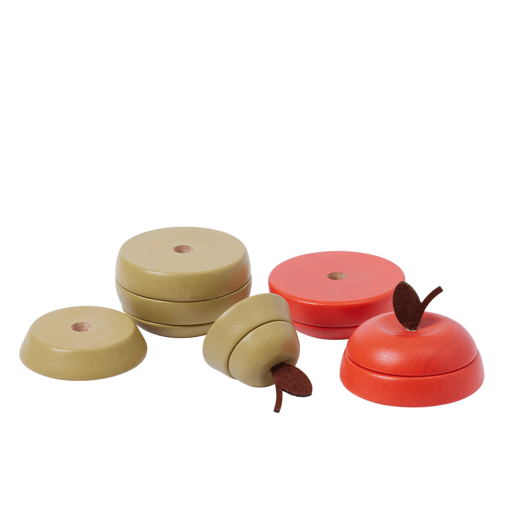 Ferm Living Stapelspielzeug 2er Set 'Apple and Pear'