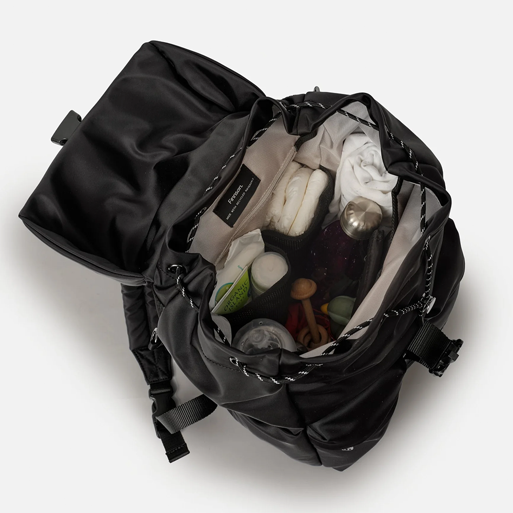 Finnsøn Eco Changing Backpack with Changing Mat 'ELISE' Black
