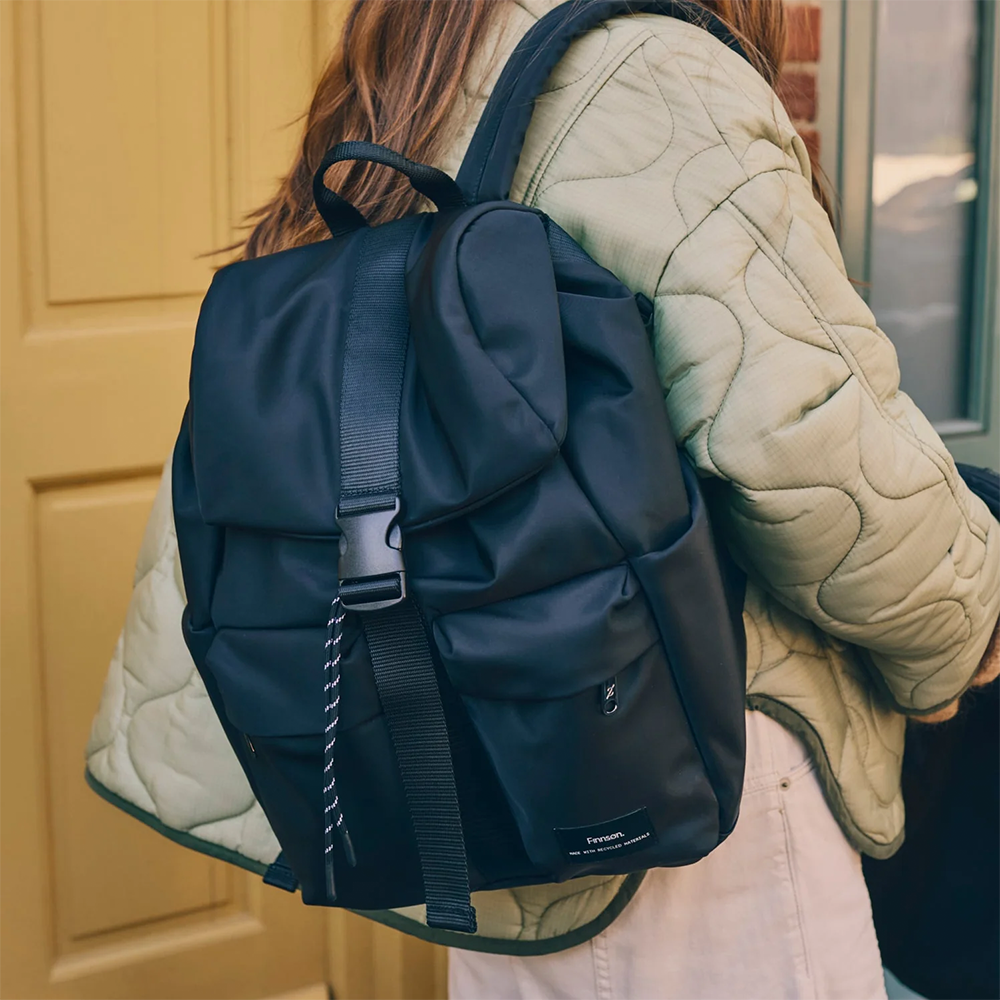 Finnsøn Eco Changing Backpack with Changing Mat 'ELISE' Black