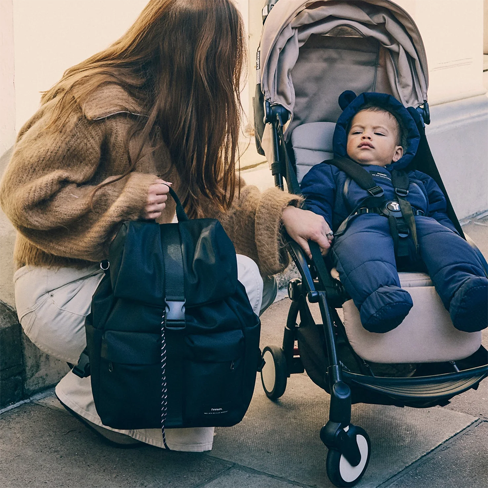 Finnsøn Eco Changing Backpack with Changing Mat 'ELISE' Black