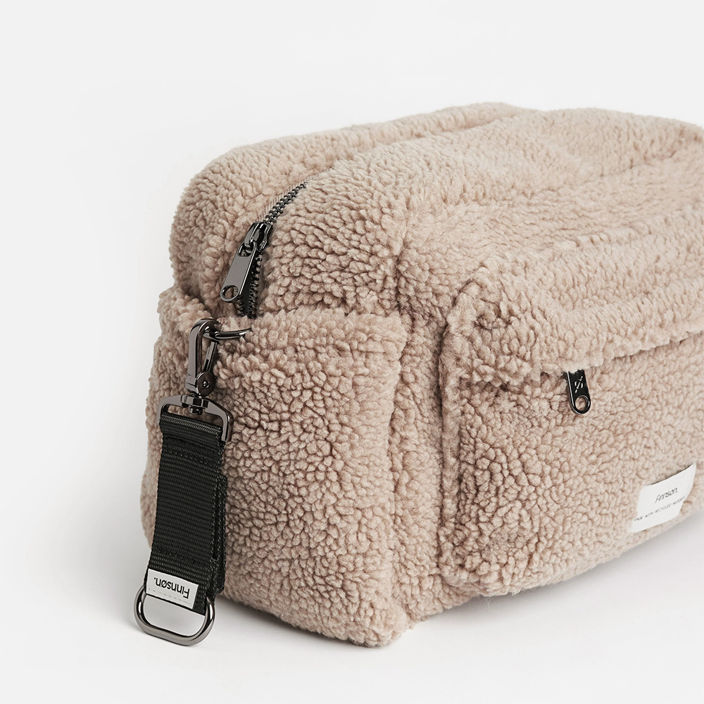 Finnsøn  Eco Oversized Kinderwagen Organizer mit Kinderwagenclips 'FREYA' Biege