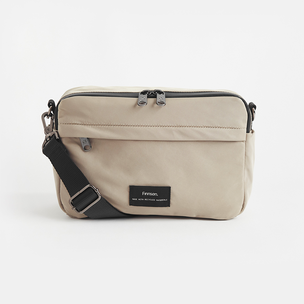 Finnsøn  Eco Kinderwagen Organizer mit Kinderwagenclips 'FRIDA' Taupe