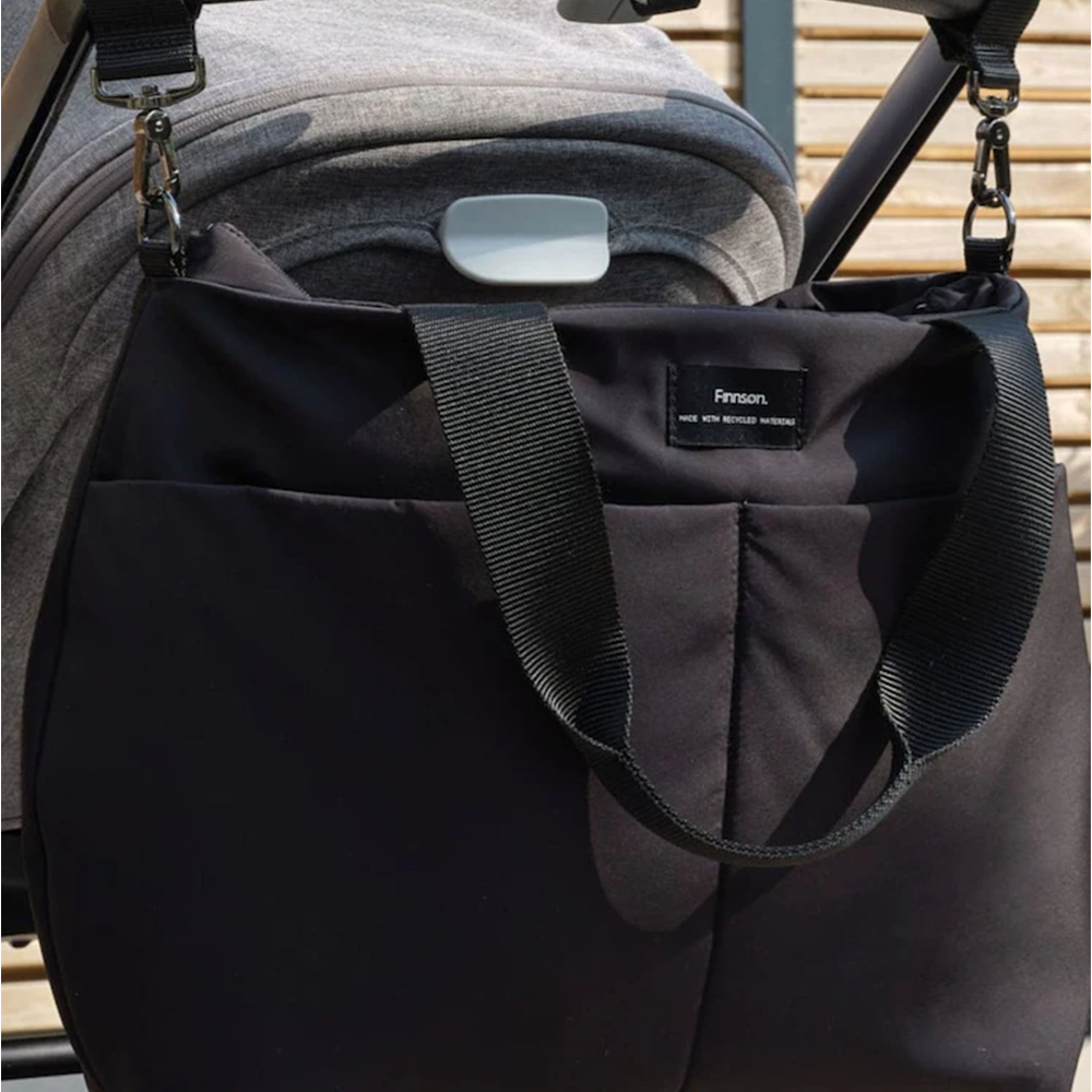 Finnsøn  Eco Wickeltasche mit Wickelunterlage 'SIGRID' Black - Online MY SNOWFLAKE