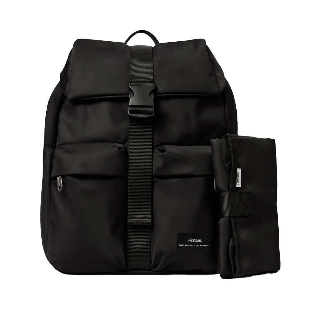 Finnsøn Eco Changing Backpack with Changing Mat 'ELISE' Black