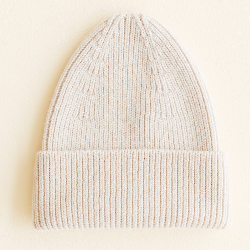 Hvid  Beanie Fonzie für Erwachsene Cream