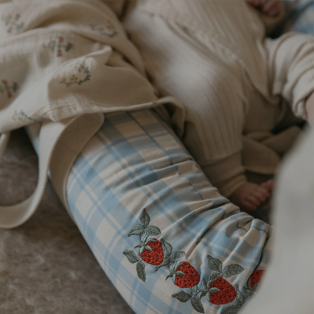 Garbo & Friends Babynest Plaid Sky Blue