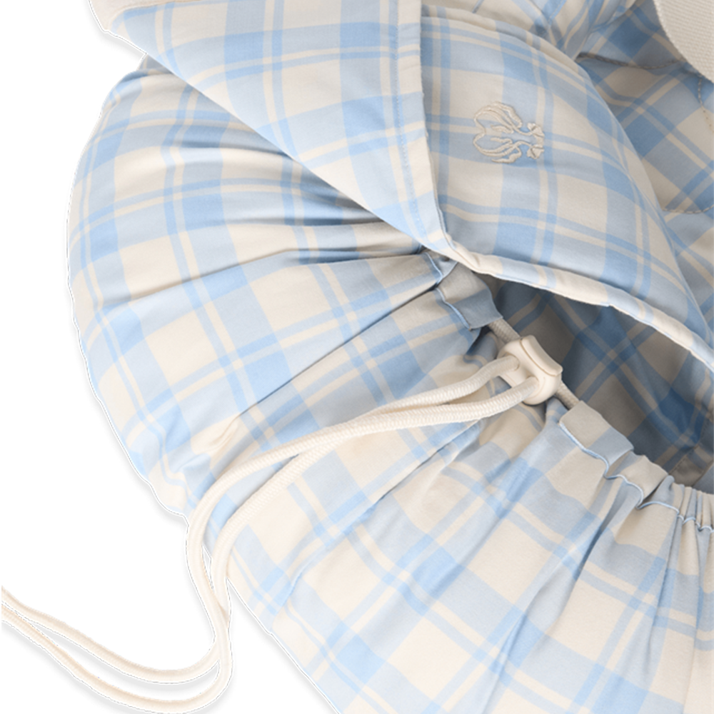 Garbo & Friends Babynest Plaid Sky Blue