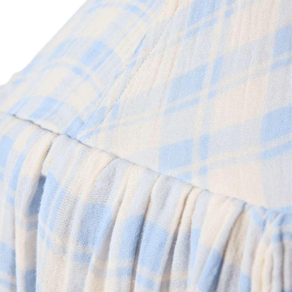 Garbo & Friends  Musselin Betthimmel Plaid Sky Blue
