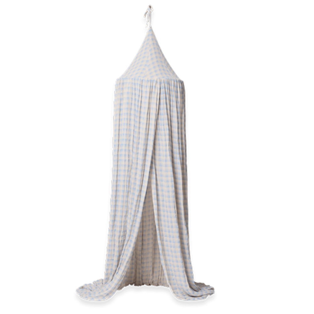Garbo & Friends  Musselin Betthimmel Plaid Sky Blue