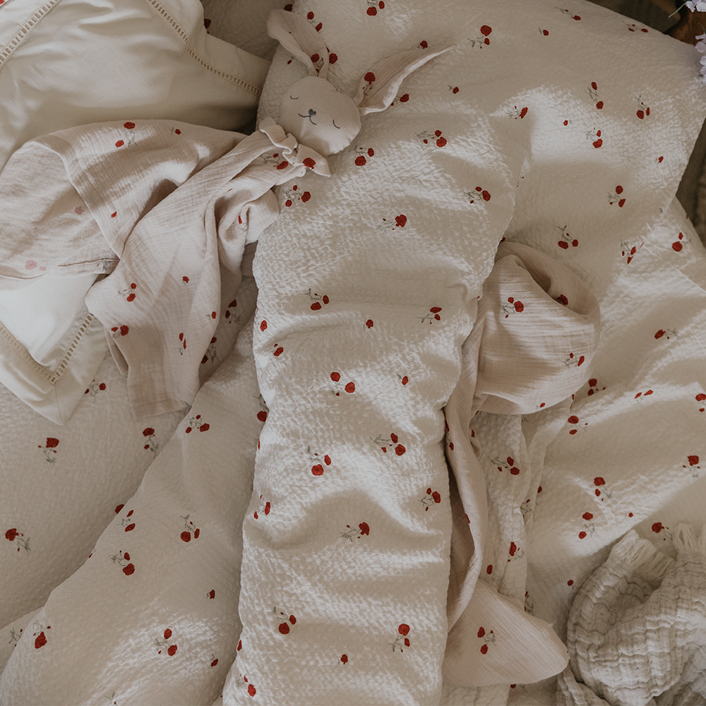 Garbo & Friends Seersucker Duvetbezug 140 x 200 cm Poppy