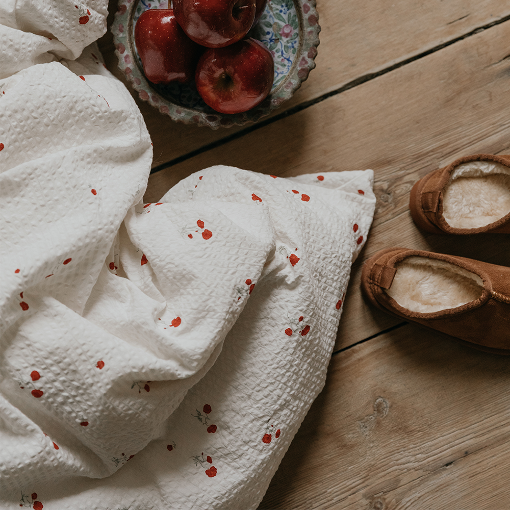 Garbo & Friends Seersucker Duvetbezug 140 x 200 cm Poppy