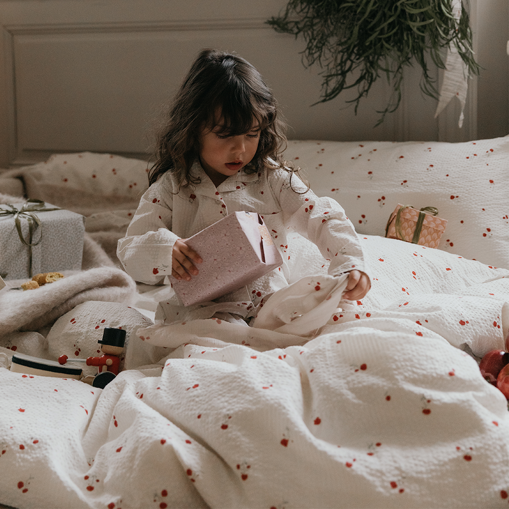 Garbo & Friends Seersucker Duvetbezug 140 x 200 cm Poppy