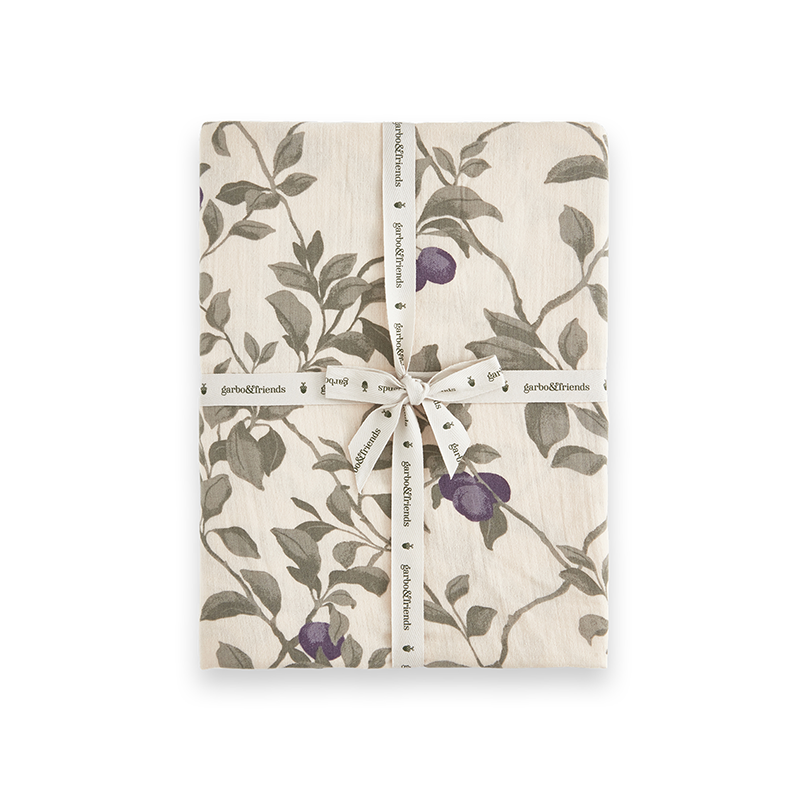 Garbo & Friends Muslin Fitted Sheet 90 x 200 cm Plum