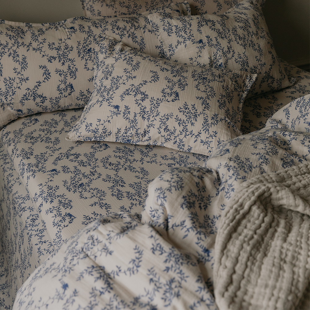 Garbo & Friends Musselin Fixleintuch 90 x 200 cm Jardim