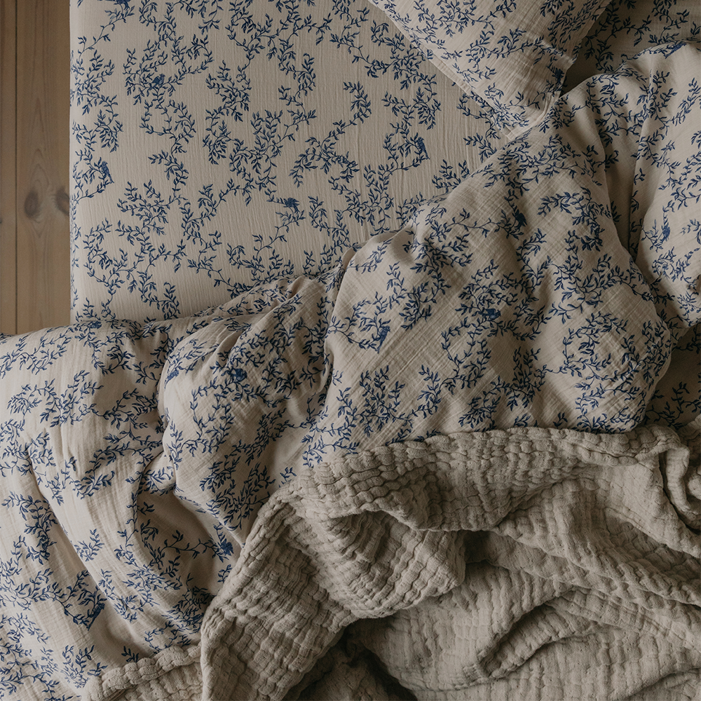 Garbo & Friends Musselin Fixleintuch 90 x 200 cm Jardim