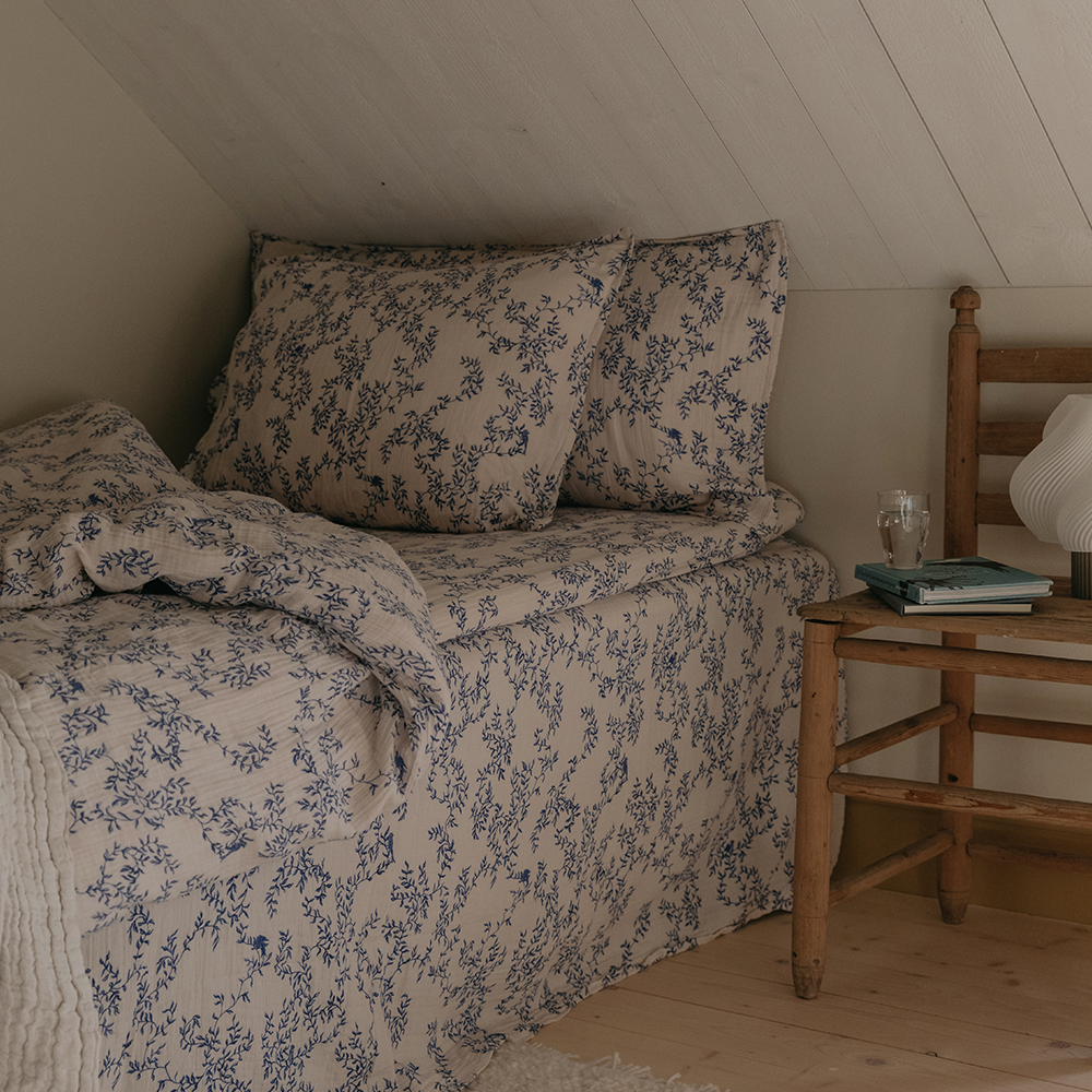 Garbo & Friends Musselin Fixleintuch 90 x 200 cm Jardim