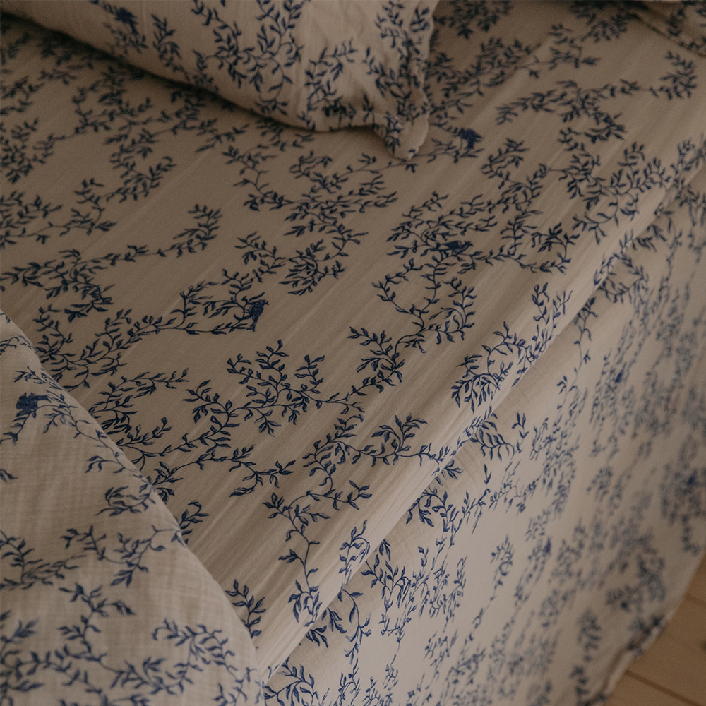 Garbo & Friends Musselin Fixleintuch 90 x 200 cm Jardim