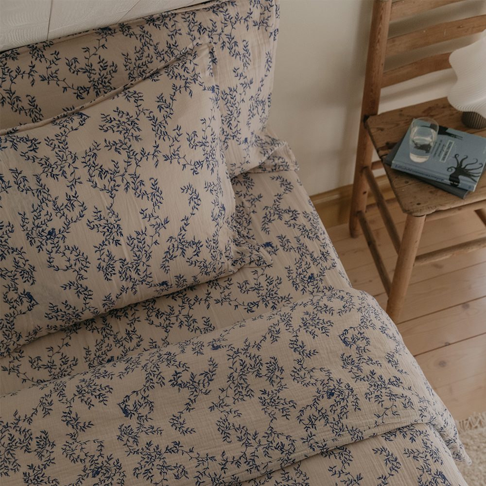 Garbo & Friends Musselin Fixleintuch 90 x 200 cm Jardim