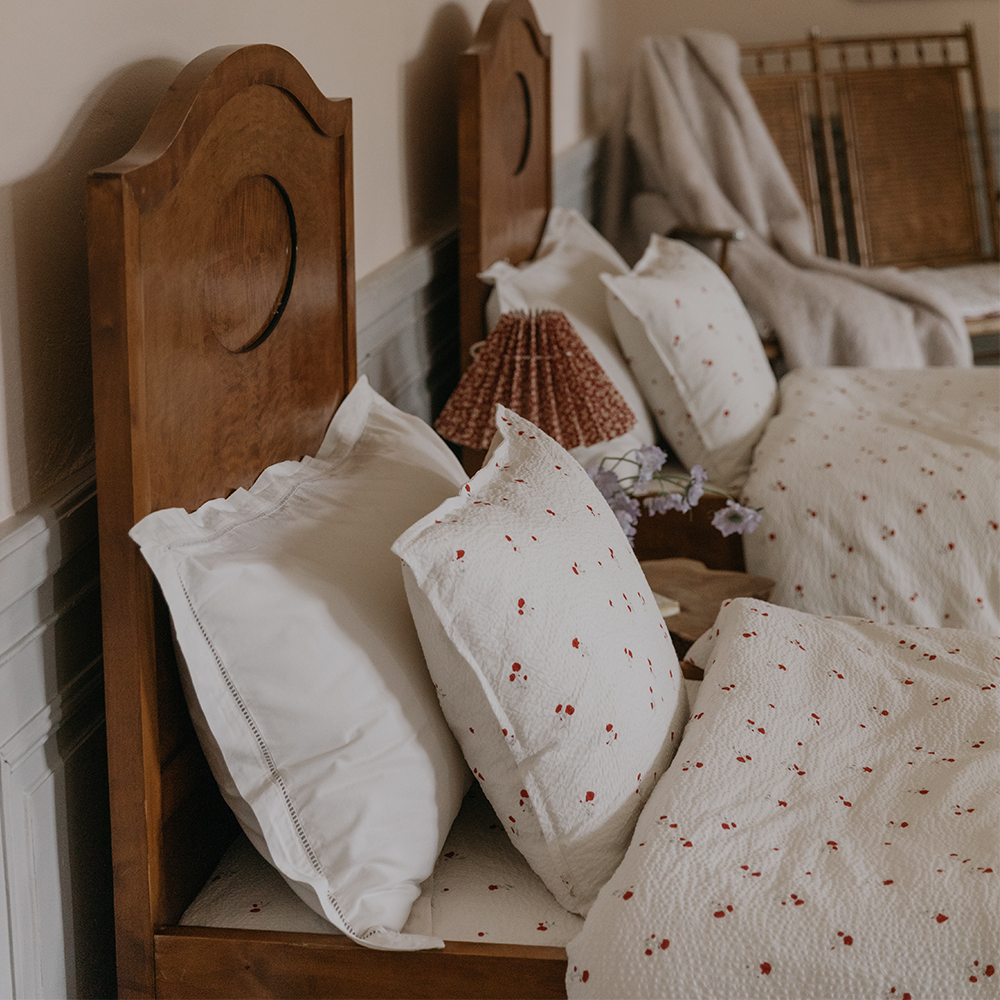 Garbo & Friends Seersucker Kissenbezug 50 x 70 cm Poppy