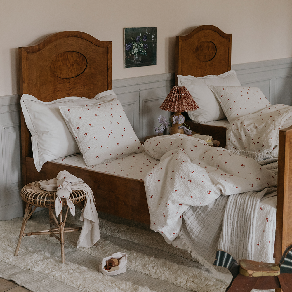 Garbo & Friends Seersucker Kissenbezug 50 x 70 cm Poppy