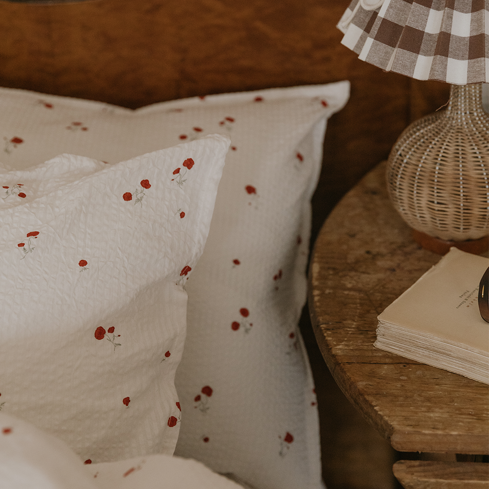 Garbo & Friends Seersucker Kissenbezug 50 x 70 cm Poppy