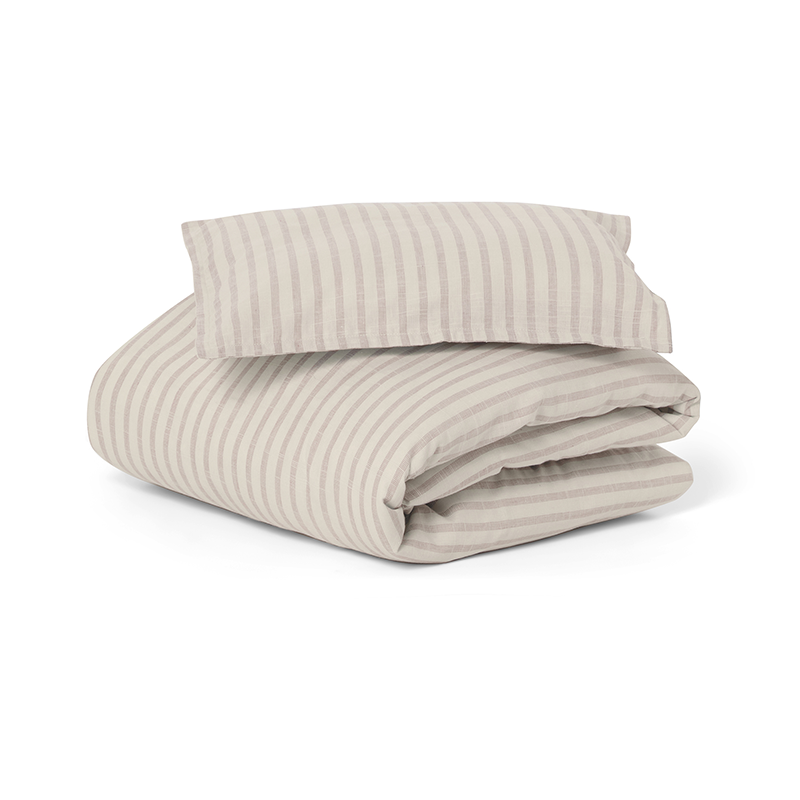 Garbo &amp; Friends Junior Bettwäsche 100 x 135 cm Stripe Mauve