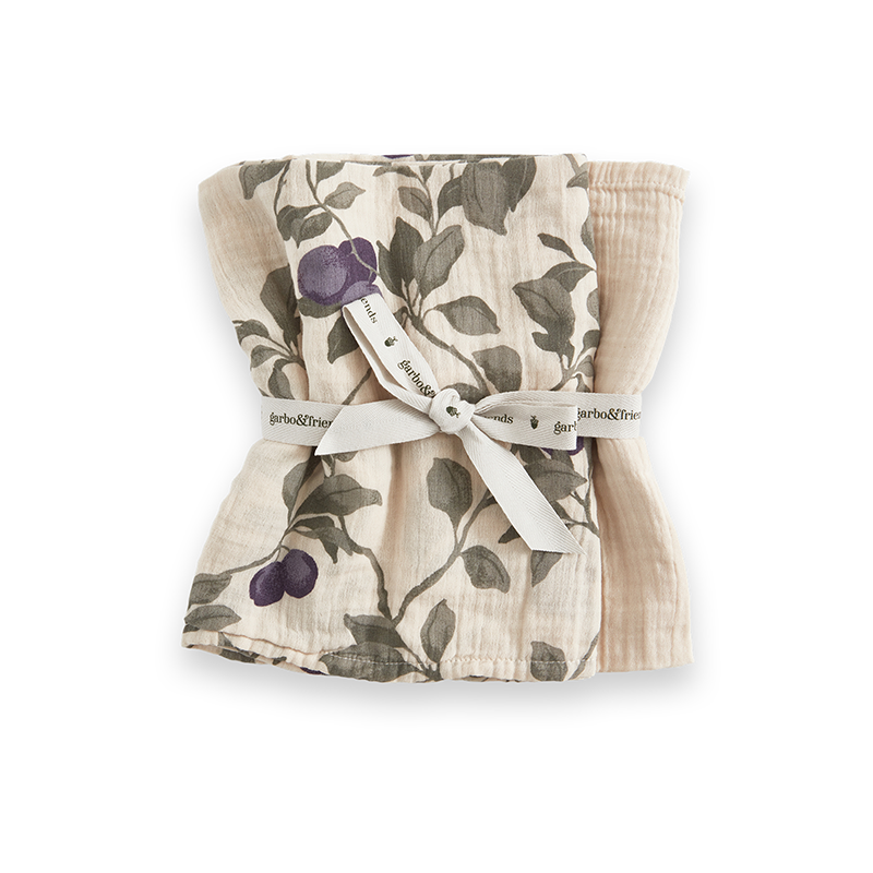 Garbo &amp; Friends  2er Set Mulltücher Musselin Plum