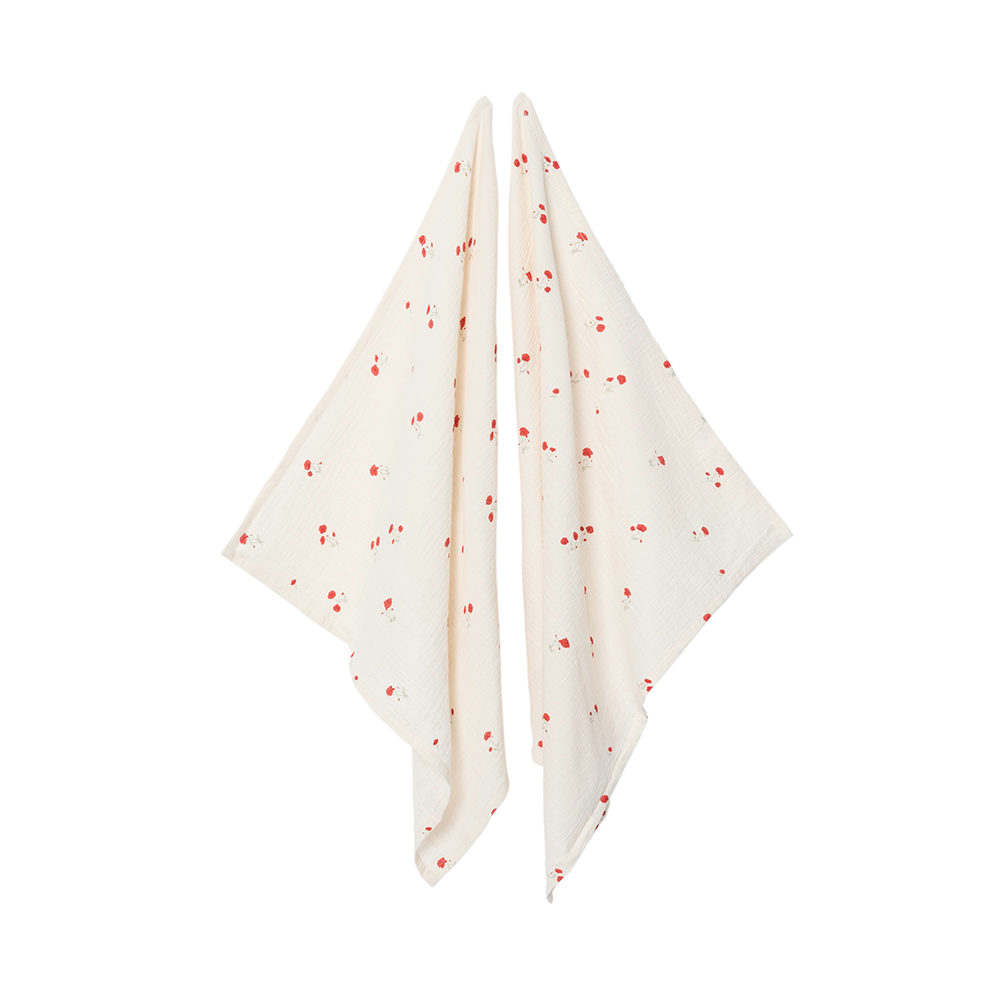 Garbo & Friends Lot de 2 langes en mousseline Poppy