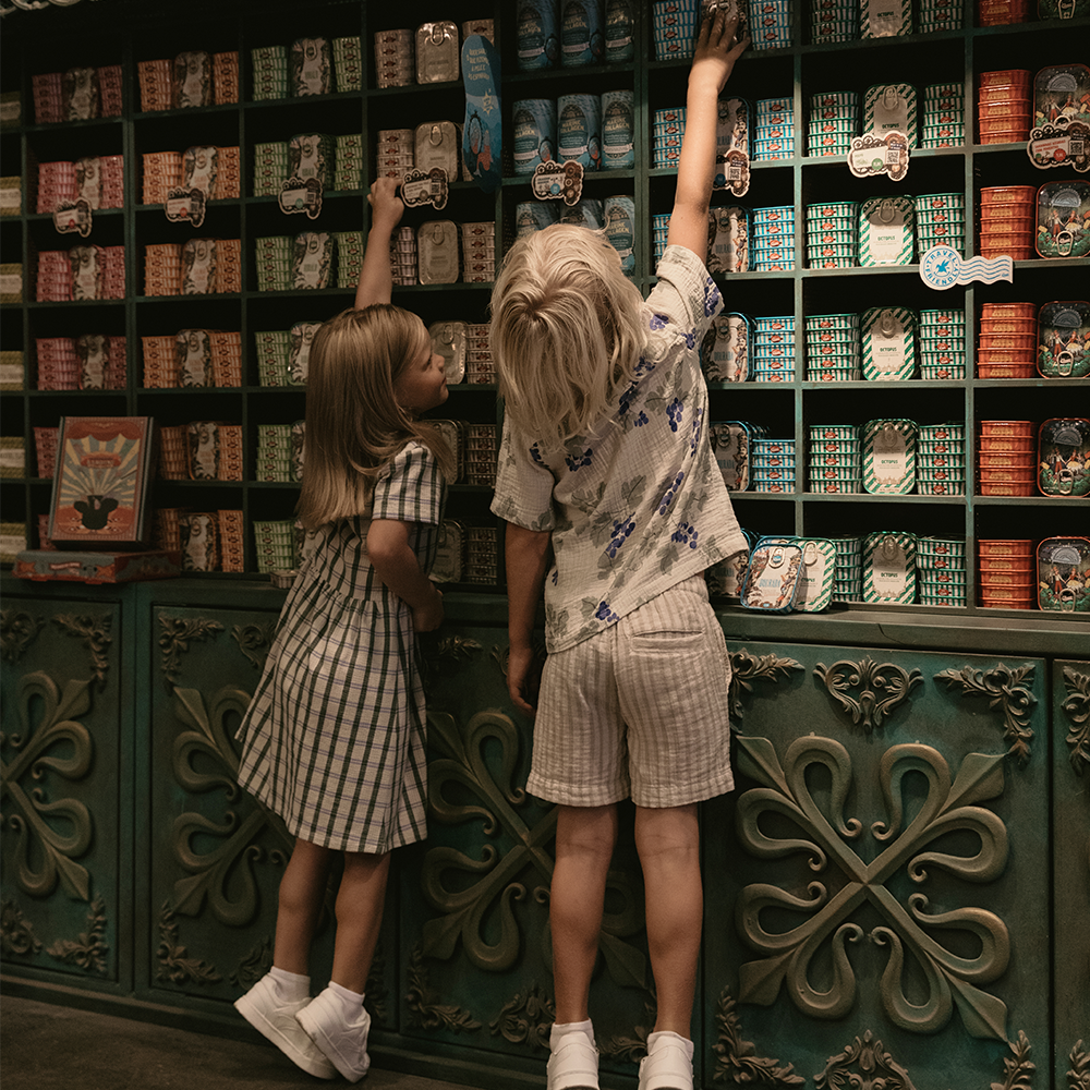 Garbo &amp; Friends Musselin Shorts Stripe Pebble
